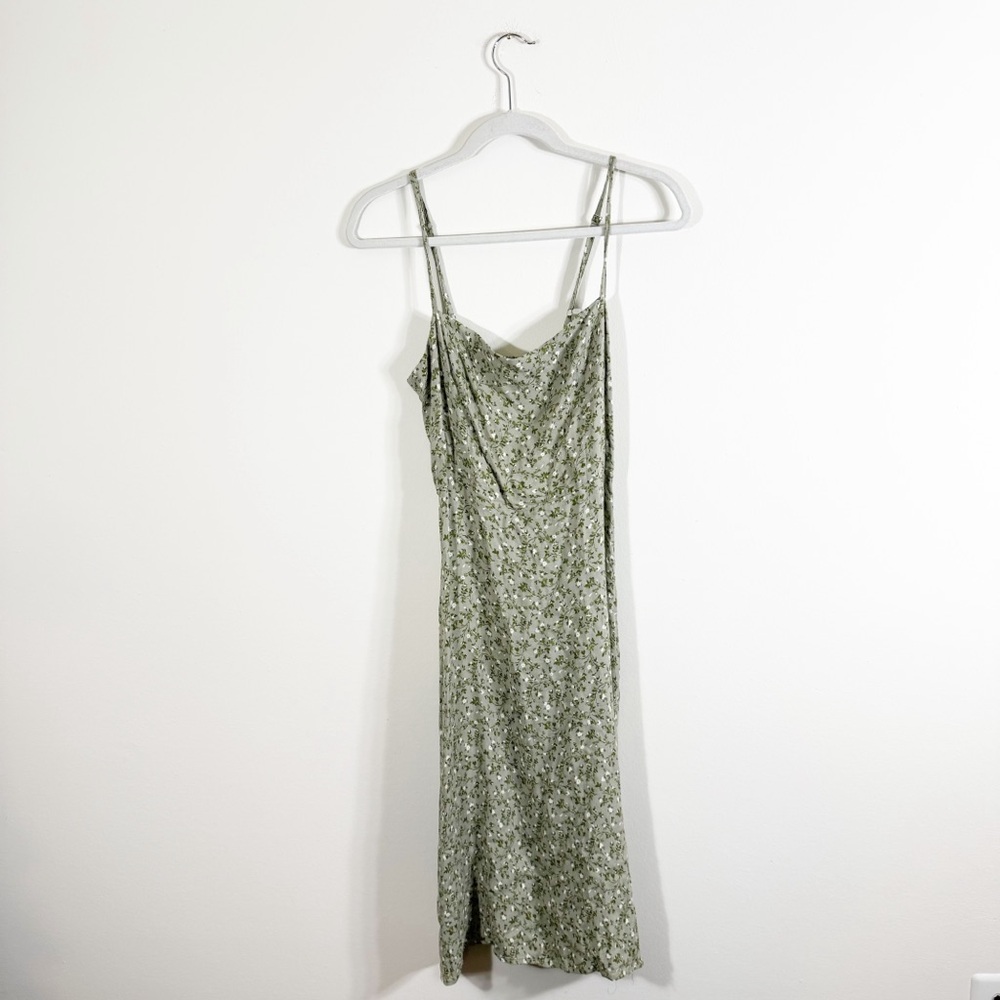 Reformation Afternoon Dress In Juniper Green Floral Midi Size 8 - Picture 5 of 8
